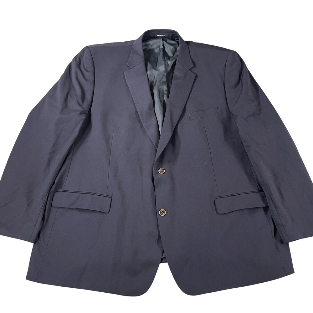 Joseph & Feiss Gold Blazer Mens 56L Wool Blue Pockets Suit Jacket Sport Coat